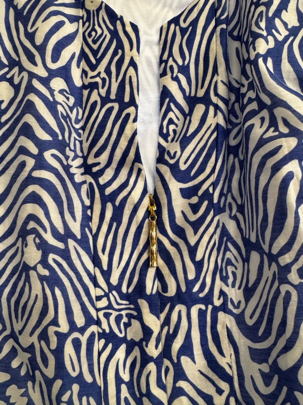 Lilly Pulitzer Light Blue and White Striped Top with Gold Logo Tag